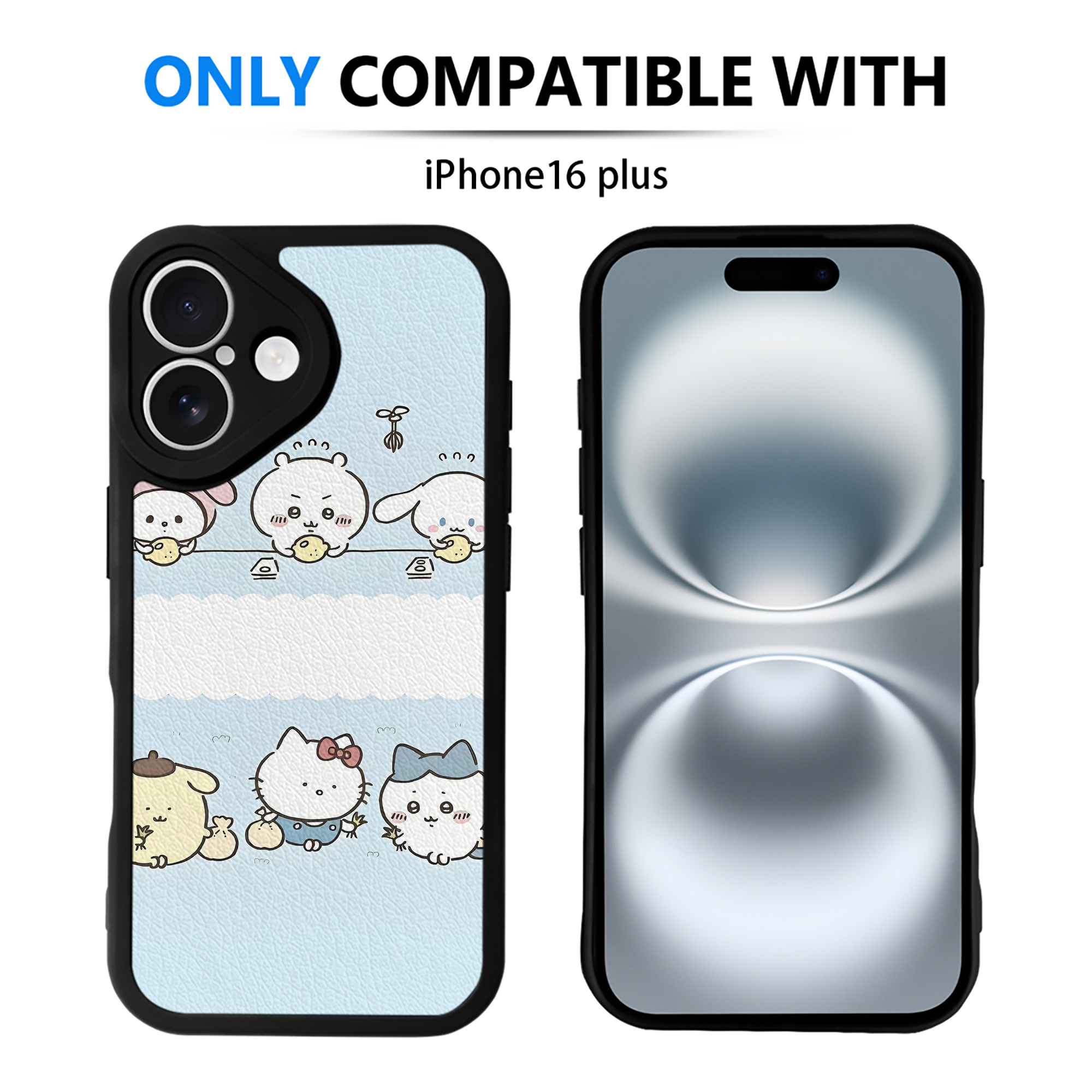 （画像用） ちいかわ Chii-kawa 【iPhone 16シリーズ対応】シリコンスマホケース（レザー調） 材質：シリコン